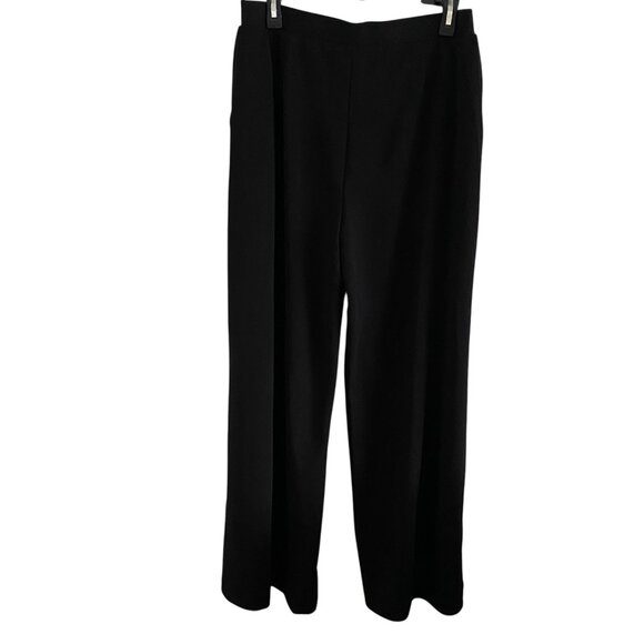 H Halston Elastic Wide Leg High Waist Ankle Pants Sz M - Picture 5 of 15